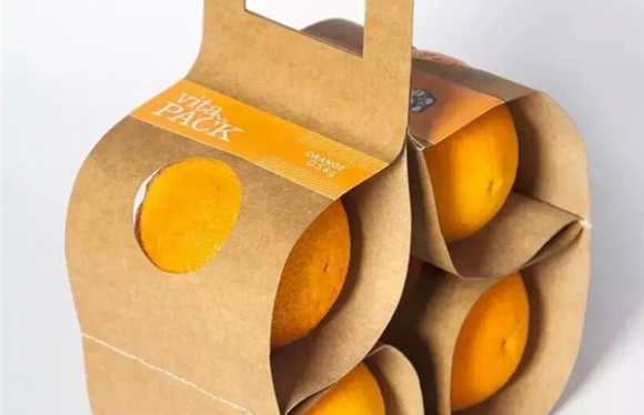 原來橙子還可以這么包裝，牛皮紙水果包裝鑒賞